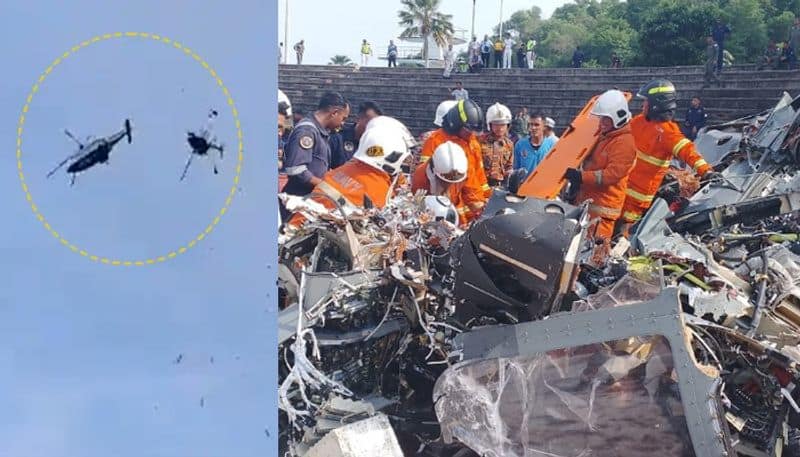 Navy helicopters collide in mid air killed 10 onboard in  Malaysia