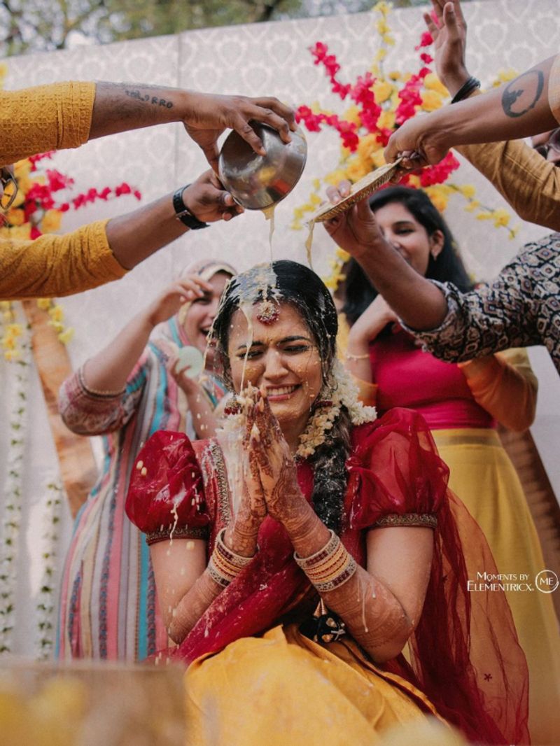 Photos of actress Aparna Das from her Haldi events goes viral
