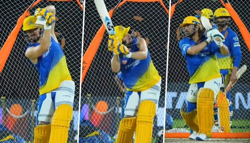 cricket IPL 2024: Dhoni, Sameer Rizvi's explosive batting session in nets ahead of CSK vs LSG goes viral (WATCH) osf