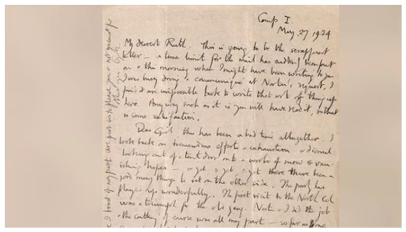 Letters written by George Mallory who died while climbing Everest 100 years ago to his wife have been digitized