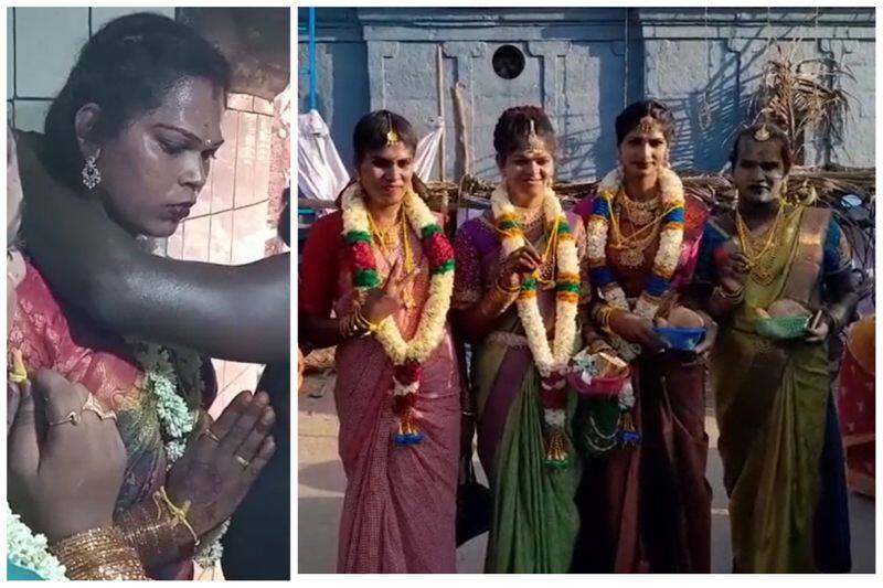 koothandavar temple chithirai festival thousands of transgender participated in kallakurichi district vel