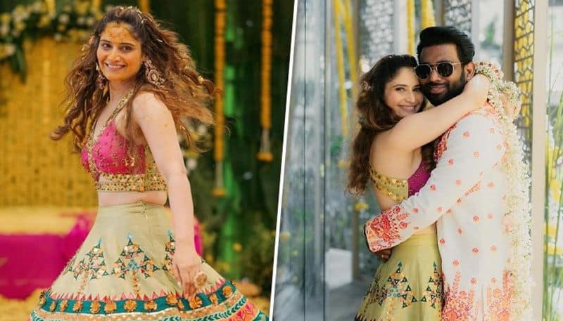 Arti Singh shares Haldi ceremony pictures with fiance Dipak Chauhan, brother Krushna Abhishek joins RKK