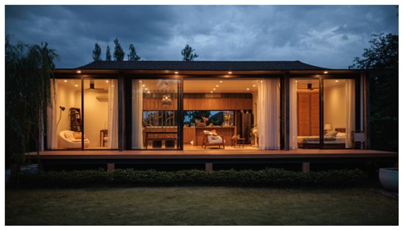 one room luxury house was built in a shipping container