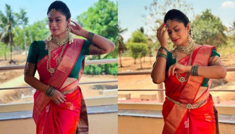 Serial Actress Tanisha Kuppanda Shines in Grand Silk saree, fans comment on her Beauty Vin