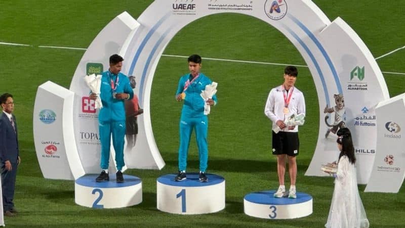 Deepanshu Sharma has won India's first gold and Rohan Yadav won silver in javelin Throw at 21st Asian U20 Athletics Championships 2024 in Dubai rsk