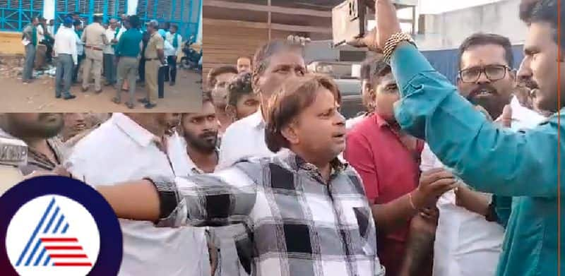 Lok sabha polls farmer union workers clash with BJP workers at chamarajanagar rav