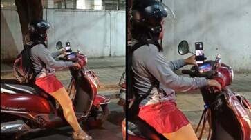 Viral Video: Video of a woman taking a virtual meeting on a scooter goes viral [Watch]   NTI