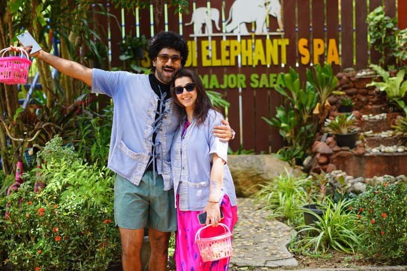 Nikki Galrani and Aadhi Thailand vacation photos viral gan