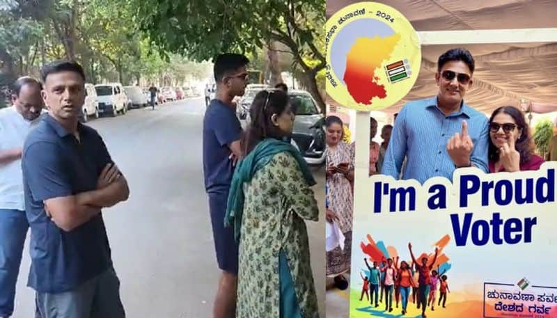 Indian Cricket legends Rahul Dravid, Anil Kumble turn up to cast votes; stir social media frenzy (WATCH) vkp