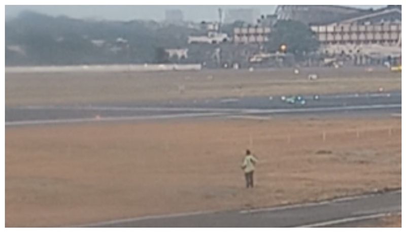 Video goes viral of bursting firecrackers to chase away birds at the airport