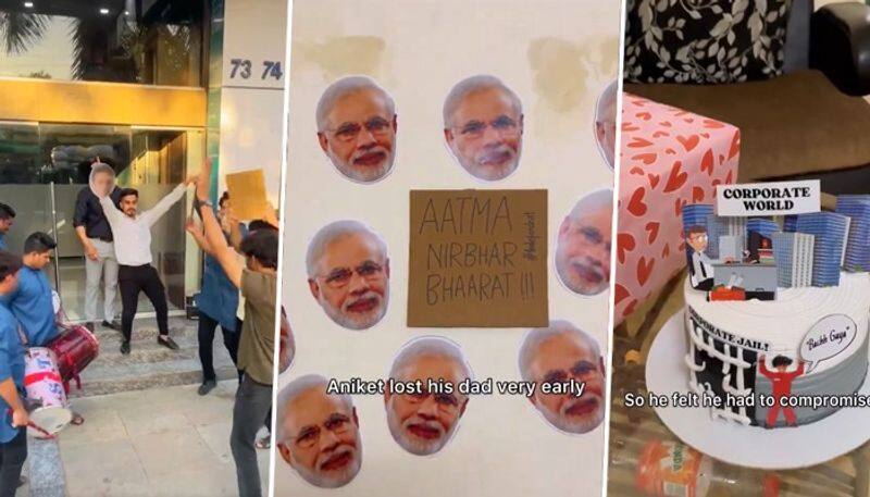 Maharashtra Pune man's unconventional farewell to 'toxic workplace' goes viral (WATCH) AJR