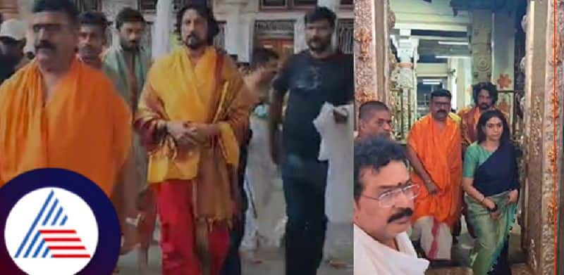 Actor Kichcha Sudeep visited Mantralaya raghavendra swamy mutt and got darshan today rav