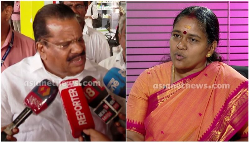 sobha surendran says that ep jayarajan was ready to join bjp