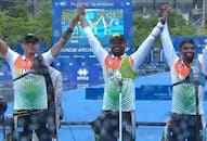 india men s recurve team got gold in archery world cup 2024 defeated olympic champions korea zrua