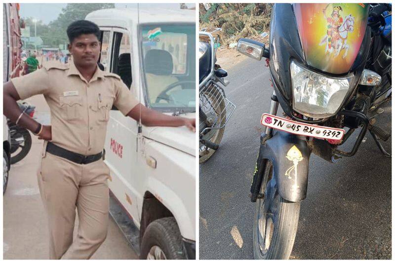 tamil nadu police home guard personnel arrested on bike theft case in karur vel