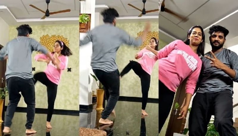 athira madhav shares a bts video of a fight scene in maunaragam