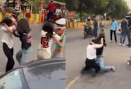 Noida Girls fist fight in front of Police over Instagram Reel comments; Viral video [WATCH] RTM