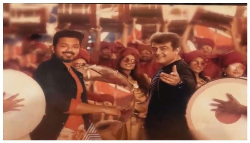 Thala Ajith Thalapathy Vijay dancing video viral nbn