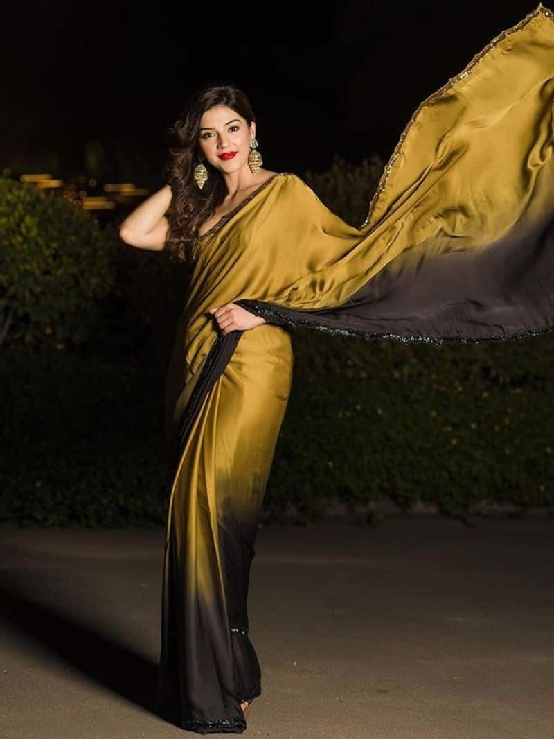 Mehreen Pirzada latest saree 2024 zkamn