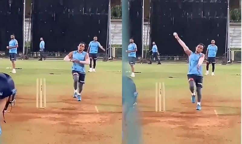 IPL 2024 RCB net bowler action similar to Jasprit bumrah video goes viral ckm