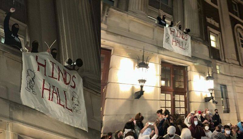 Columbia University chaos: Protesters rename Hamilton Hall to 'Hind Hall', attack Jewish student & more-WATCH snt