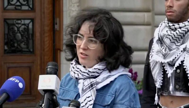 Pro Palestine protester at Columbia University demanding ' basic humanitarian aid' sparks outrage (WATCH) snt