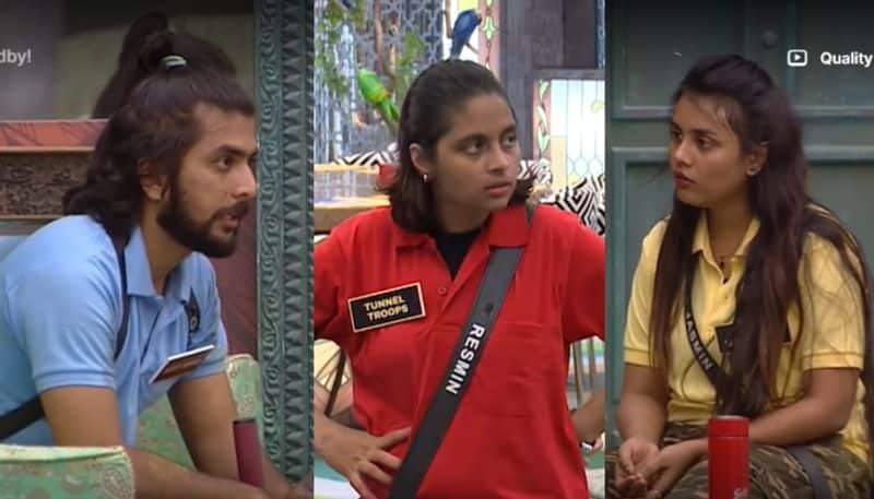 jasmine gabri, resmin fight in bigg boss malayalam season 6 