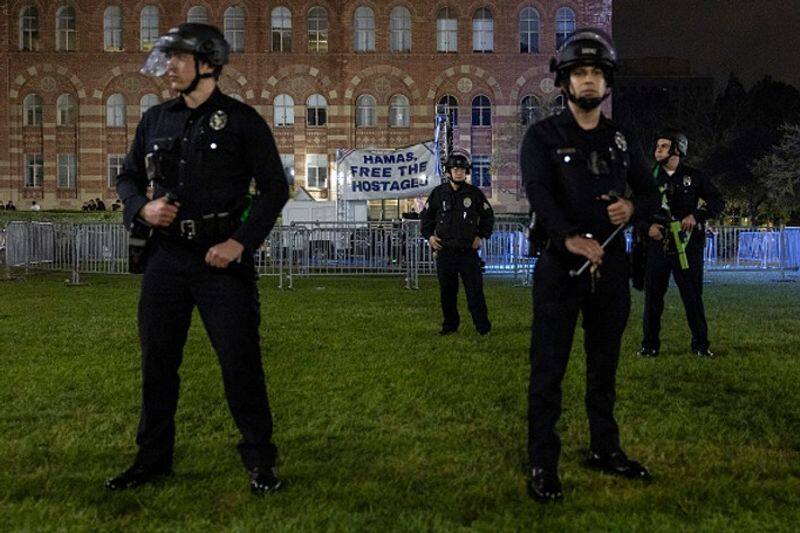 UCLA campus chaos: Anti-Israel protesters hurl 'shame on you' chants at police amid heavy deployment (WATCH) snt