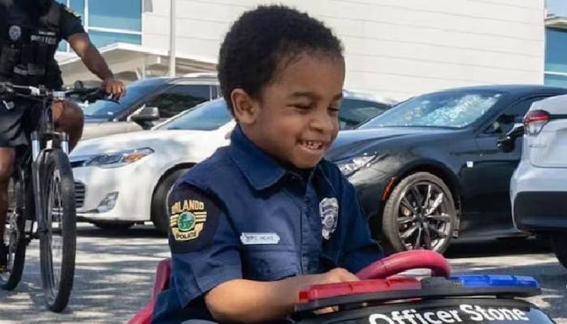 four year old become cop for one day he is battling kidney disease