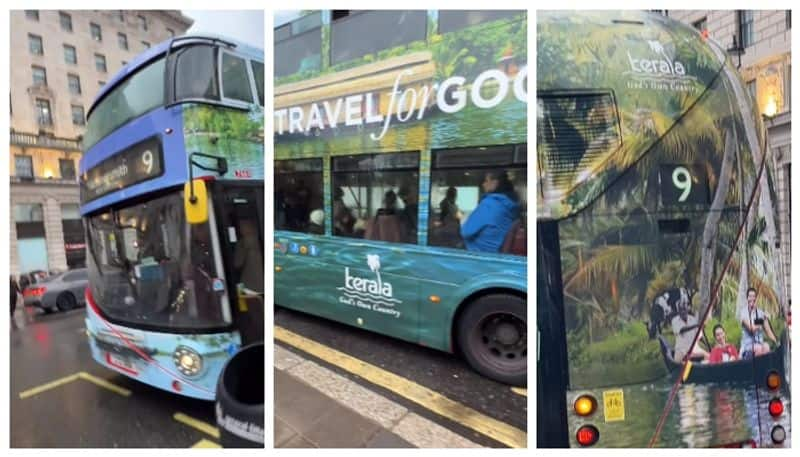 video of Kerala tourism advertisement on the streets of London goes viral in social media