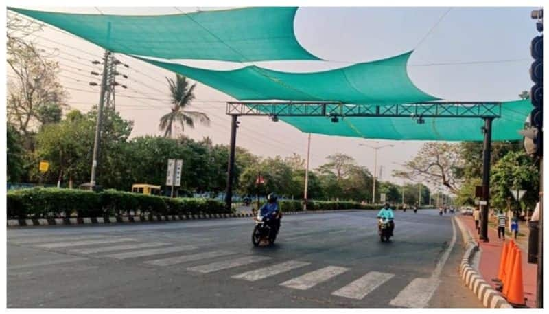 Social media appreciation on the viral video of Pondicherry PWDs installing green shade net at traffic signal