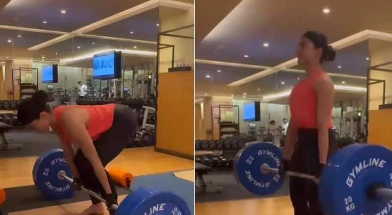 Felt Like A Beast Rashmika Mandanna Performs 100 Kg Deadlift On Kubera Sets gvd