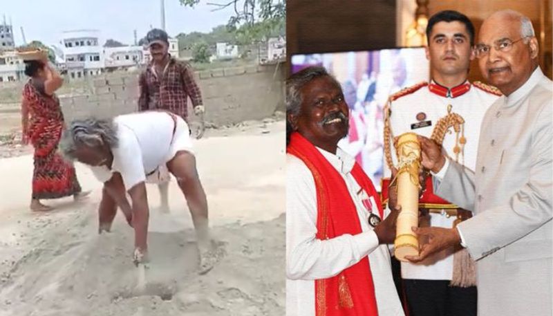 Padma Shri Award Winner Darshanam Mogulaiah Becomes Daily Wager In Hyderabad video viral KRJ 