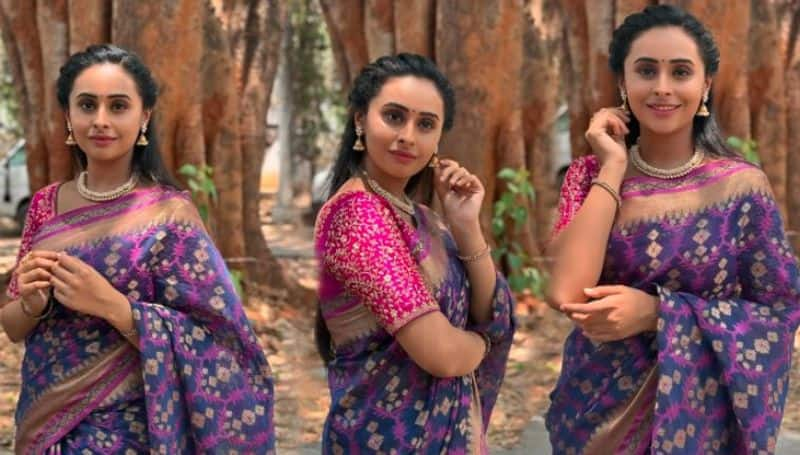 Serial Actress Sanjana Burli looks Beautiful in saree, fans comment love you Sanju Vin