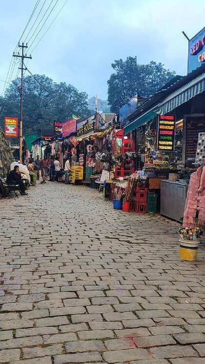कसौली हिल स्टेशन में मॉल रोड