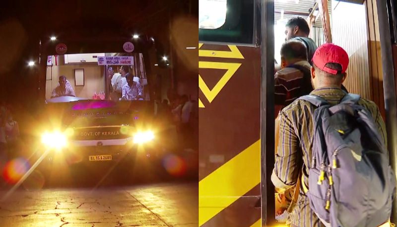 'Navakerala Bus' started to Bengaluru from Kozhikode as Garuda Premium; The door of the bus was damaged during the maiden journey itself