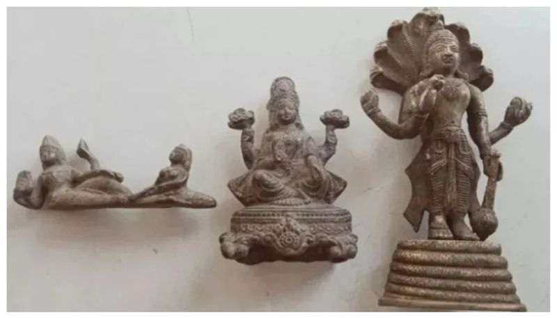 400 year old bronze idols found in Haryana during construction of house 