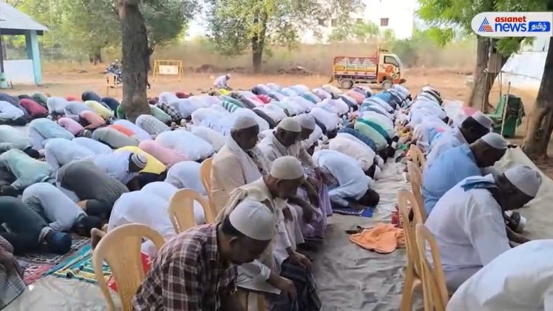 more than 500 muslims did special prayer for rain in pudukkottai district vel