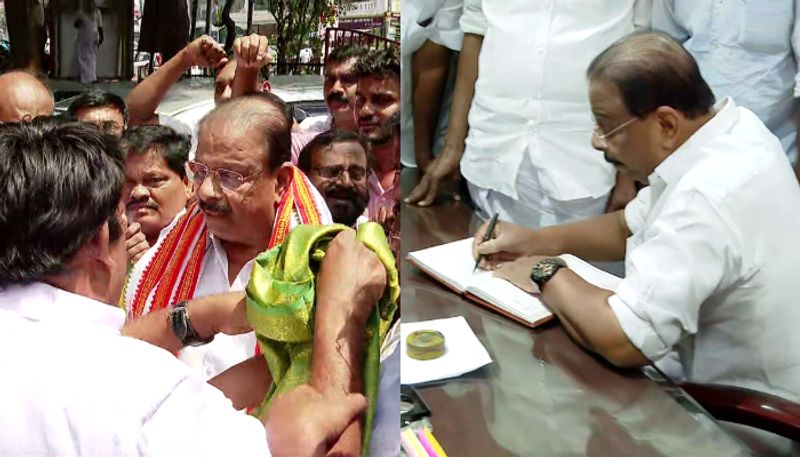 K Sudhakaran returned to the post of KPCC president; acting president MM Hasan left the function