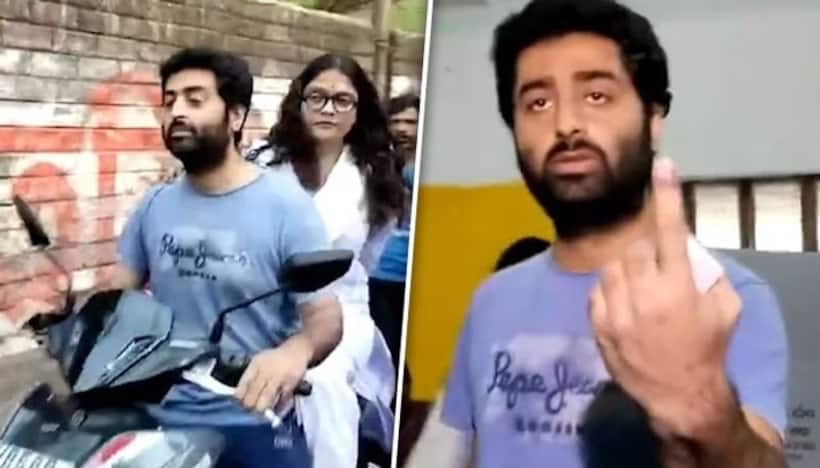 Arijit Singh casts vote with wife Koel Roy in WB's Murshidabad; singer reached polling booth on his scooter