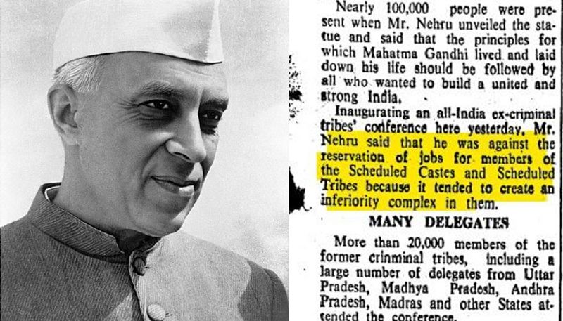 Nehru opposes reservations as well. The BJP responds to the Congress with a compelling narrative-rag