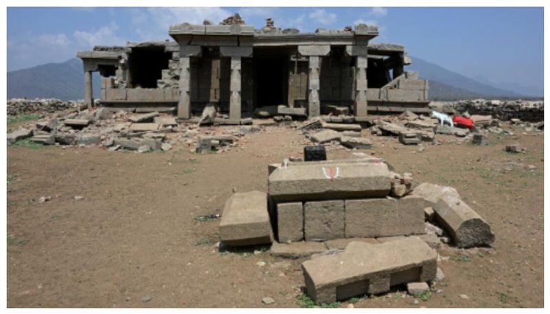 750 year old Madhavaperumal temple came up when the Bhavani Sagar dam dried up