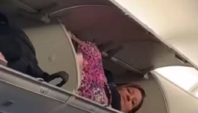 Woman Shocks Passengers After She Was Spotted Sleeping In Planes Luggage Compartment Vin