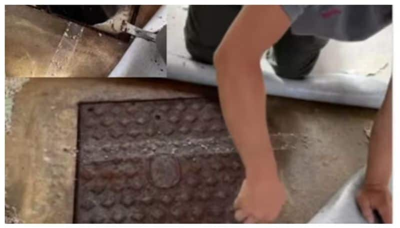 man discovers secret manhole under their bedroom while removing carpet 