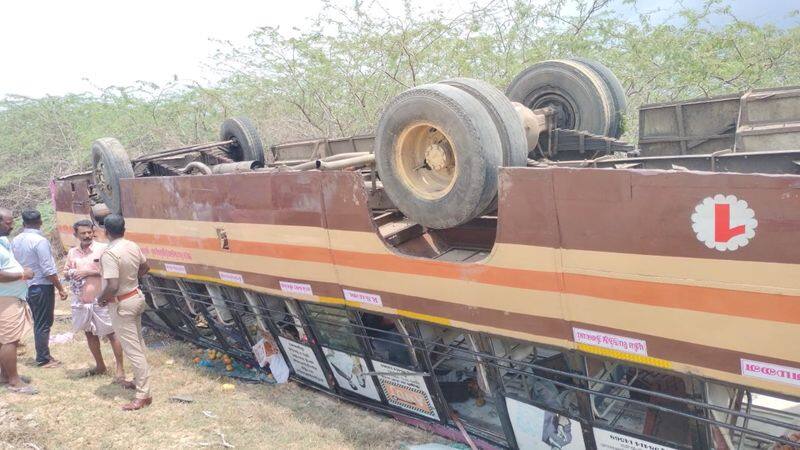 20 persons injured while bus accident in ramanathapuram district vel