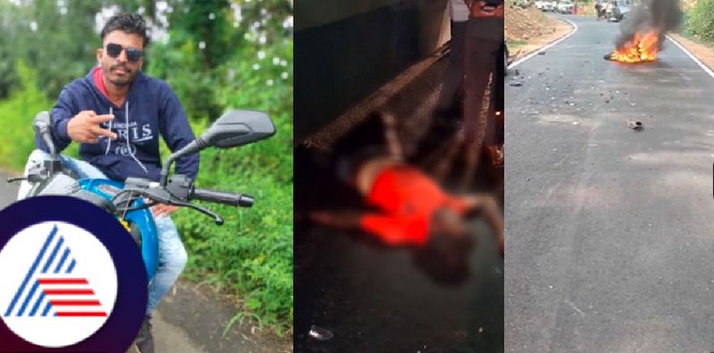 Car bike collision Rider seriously injured at uttara kannada rav