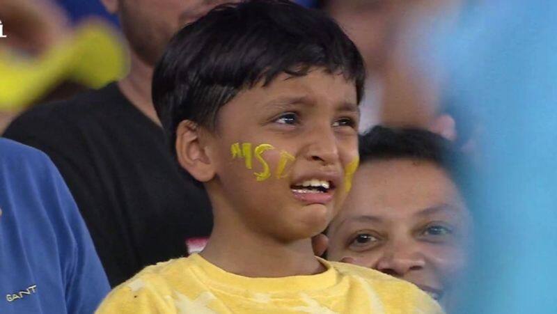 MS Dhoni Fan Crying after watching Shubman Gill and Sai Sudharsan Opening Performance during GT vs CSK in 59th IPL 2024 match at Ahmedabad rsk