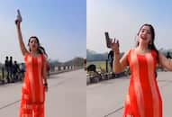 Viral Video: Influencer Dances with Gun on Lucknow Highway for Instagram Reel [watch]