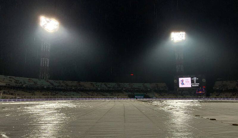 The toss has been delayed due to Heavy Rain in the 60th IPL Match between Kolkata Knight Riders and Mumbai Indians at Eden Gardens rsk