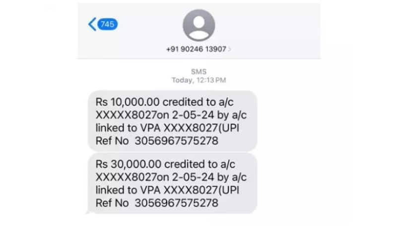 Got an SMS followed by a call claiming 30000 rupees transferred to bank account but it was something else